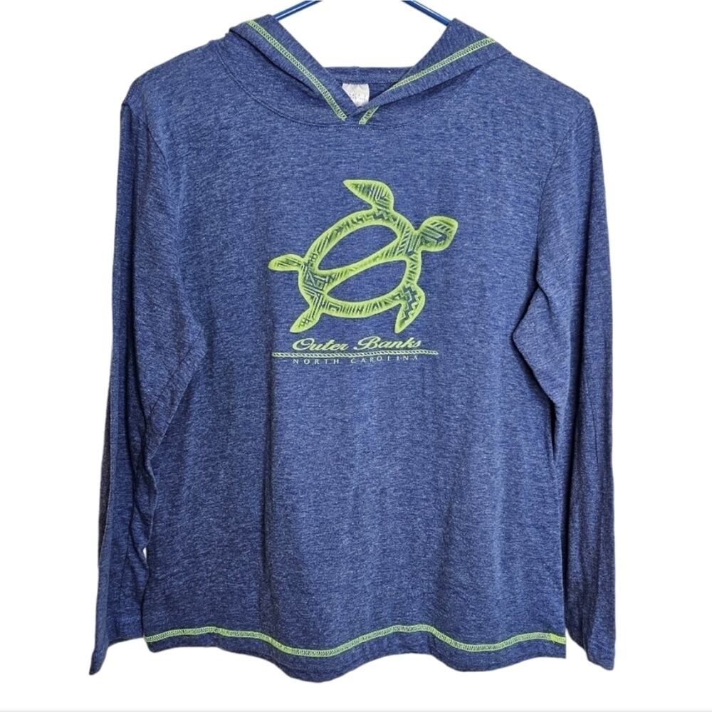 Outter Banks N. Carolina Long Sleeve Hoodie Lightweight, Prairie Mountain 14/16